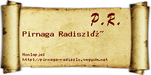 Pirnaga Radiszló névjegykártya